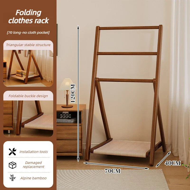 Bambus-kleshenger til soverommet – vertikal oppbevaring