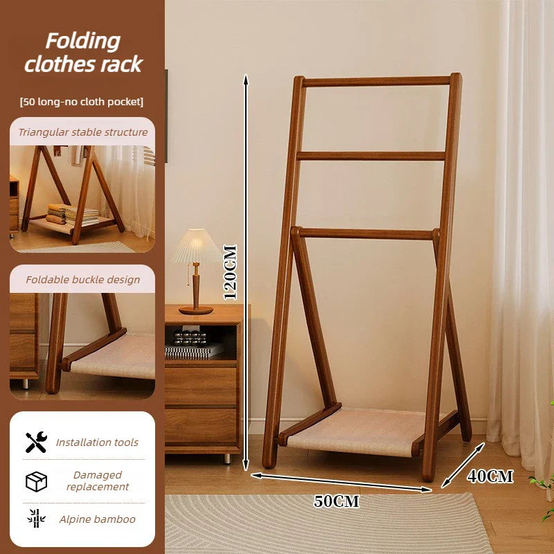 Bambus-kleshenger til soverommet – vertikal oppbevaring